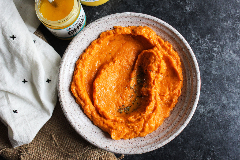 Ghee Recipe: Mashed Sweet Potatoes